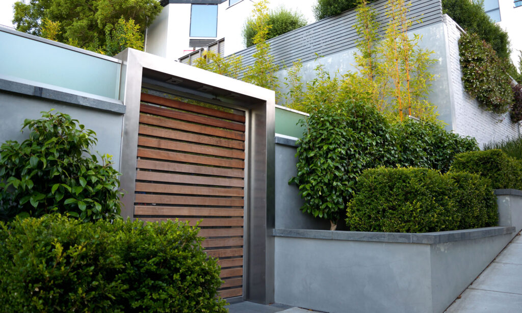 modern urban residential streetscape
